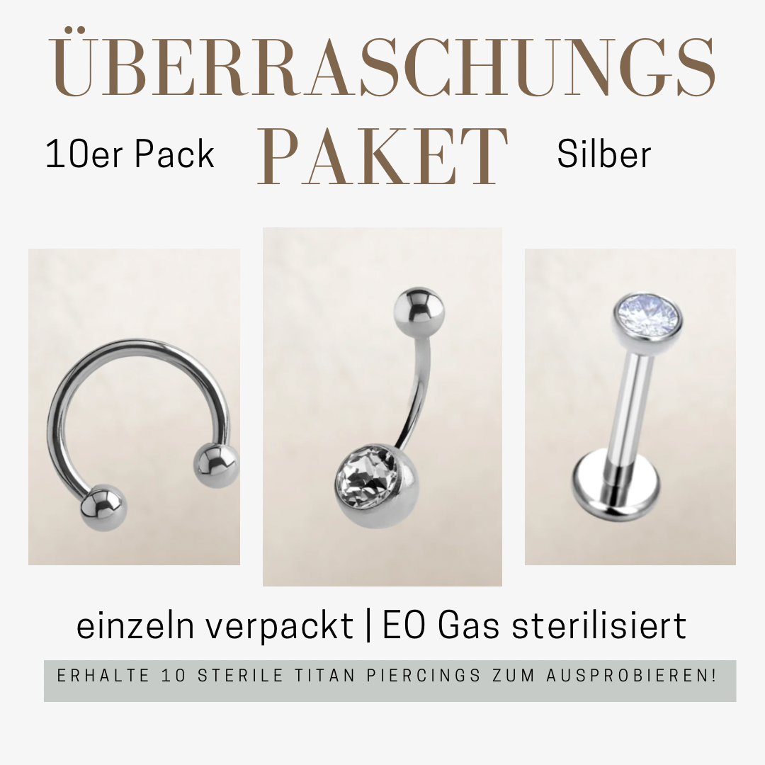 Sterile Überraschungs Tester Box Silber