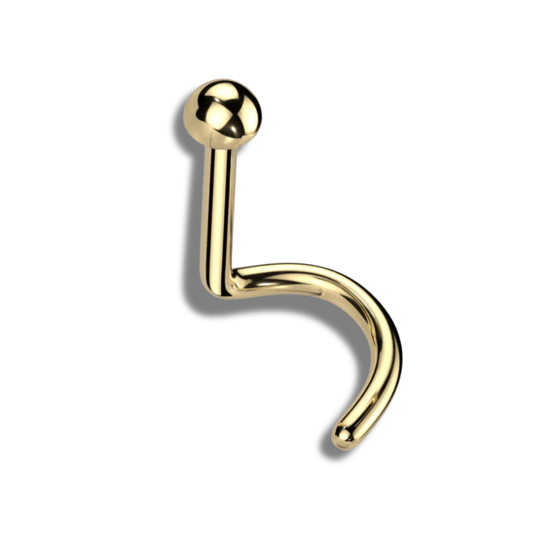 Steriler Titan Nasenstecker Gold