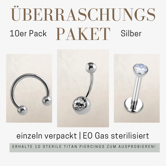 Sterile Überraschungs Tester Box Silber